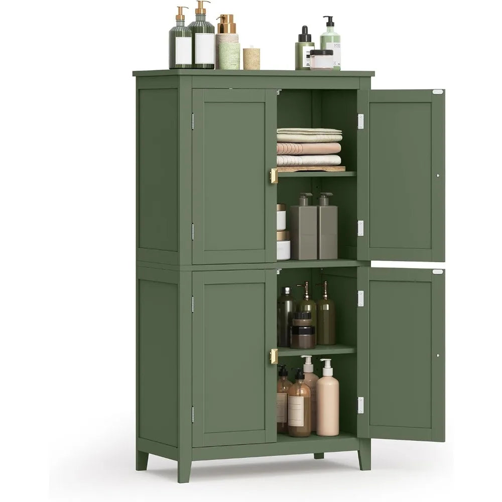 Bathroom Floor Storage Cabinet, Adjustable Shelves