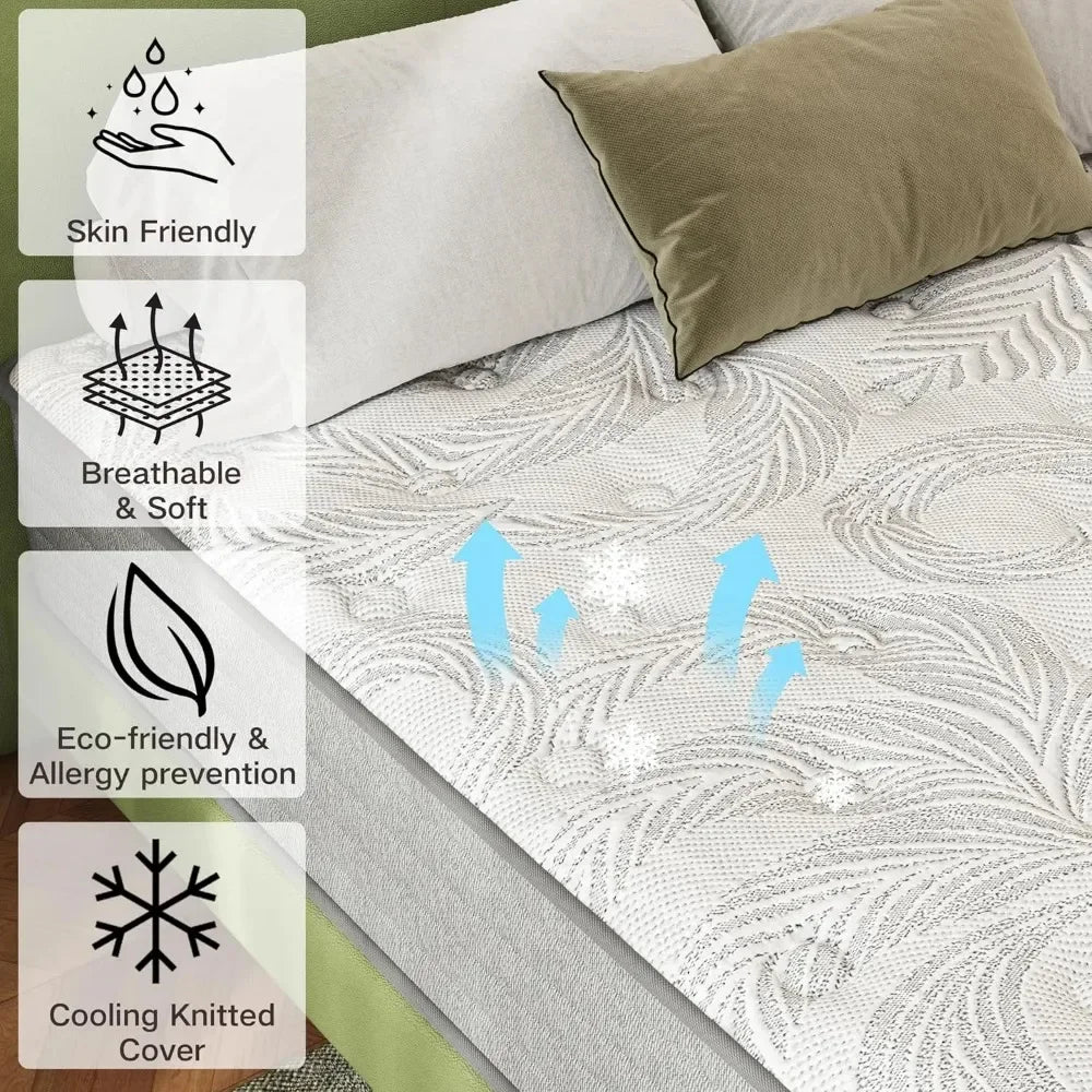 Full Size Mattress 12 Inch , Gel Memory Foam Mattres