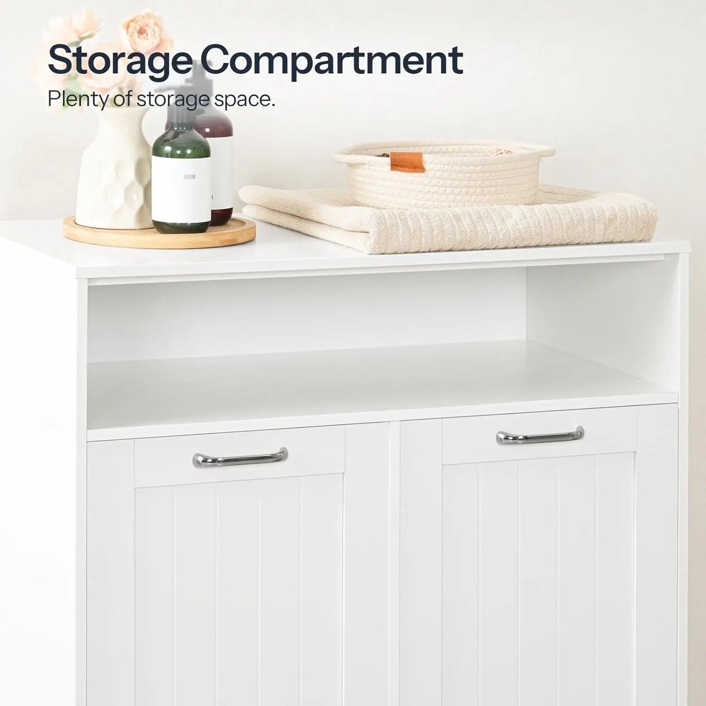 Double Tilt Out Laundry Hamper 2 Removable Baskets
