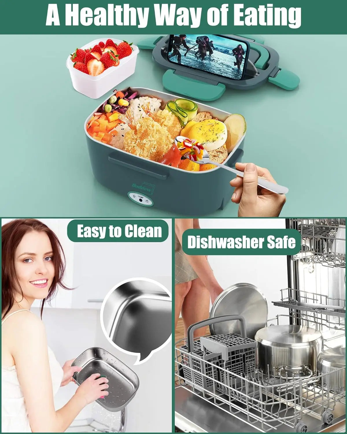 Electric Lunch Box 80W Food Heater Adults