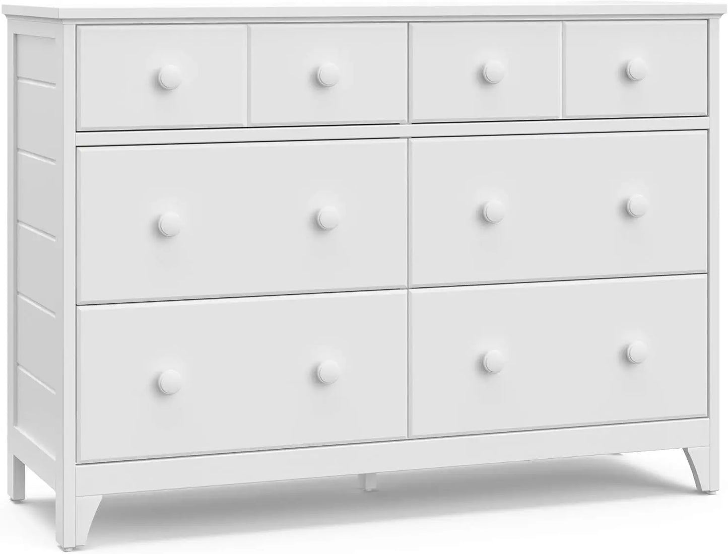 Storkcraft Moss 6 Drawer Universal Double Dresser (White)