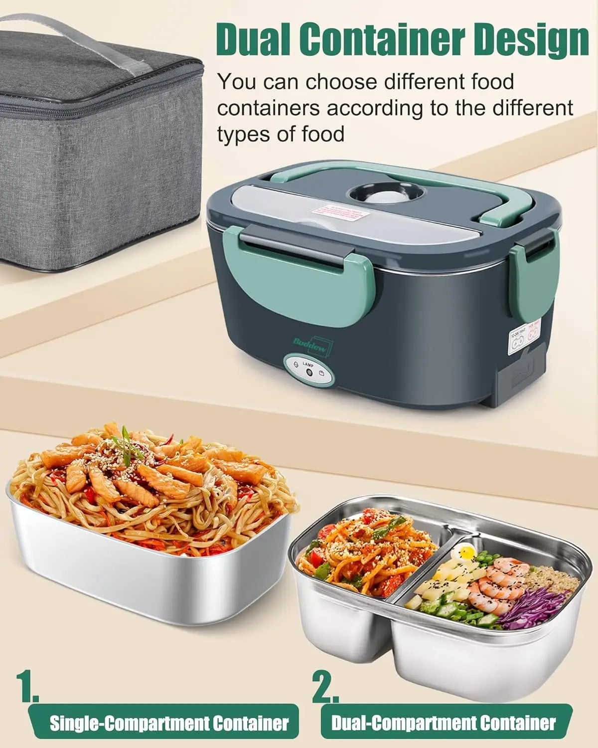 Electric Lunch Box 80W Food Heater Adults
