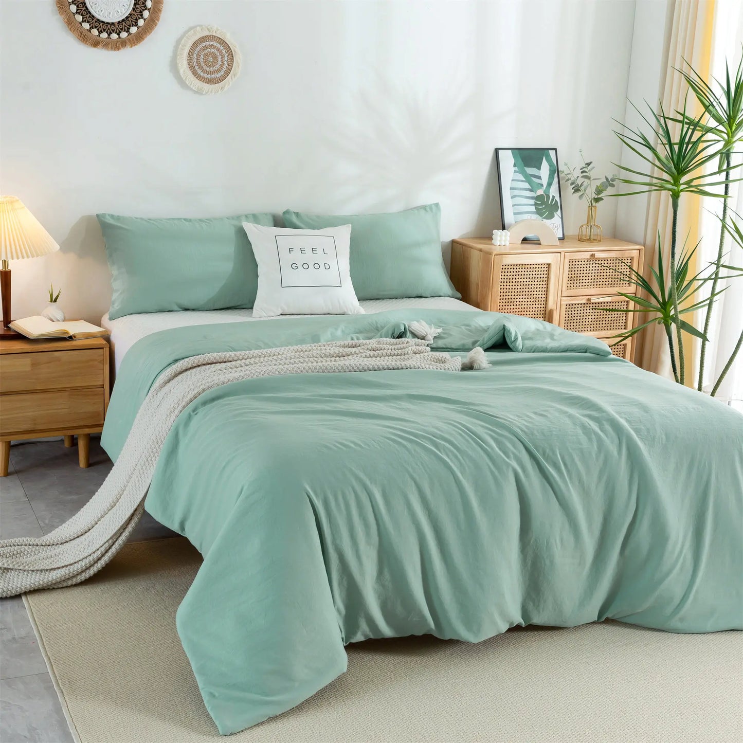 Soft Reversible Comforter Sets Microfiber Skin-friendly