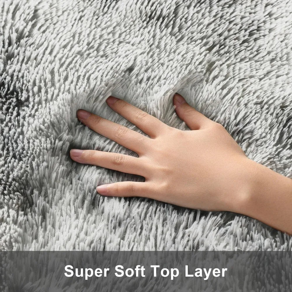 Rugs 9x12 Grey White Bedroom Carpet,