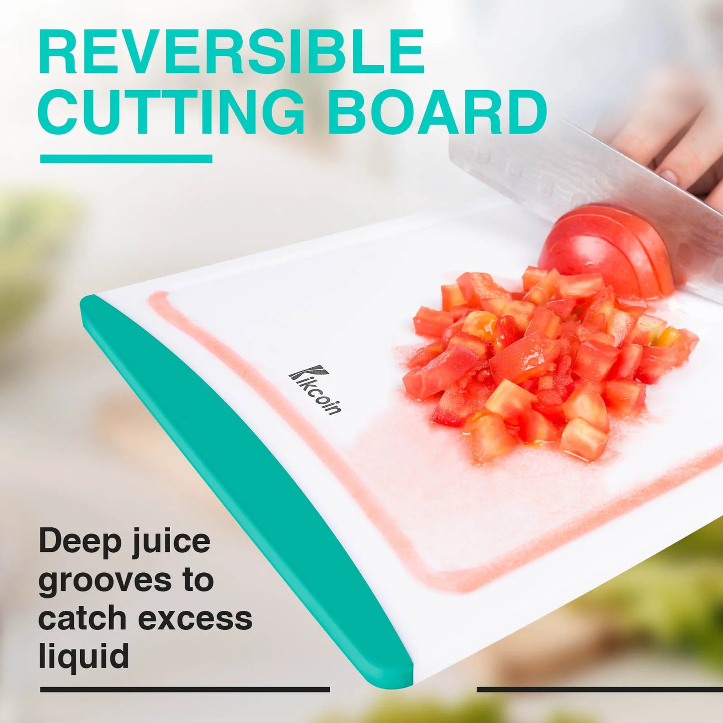 3PCS, Plastic Kitchen Cutting Boards Dishwasher Safe