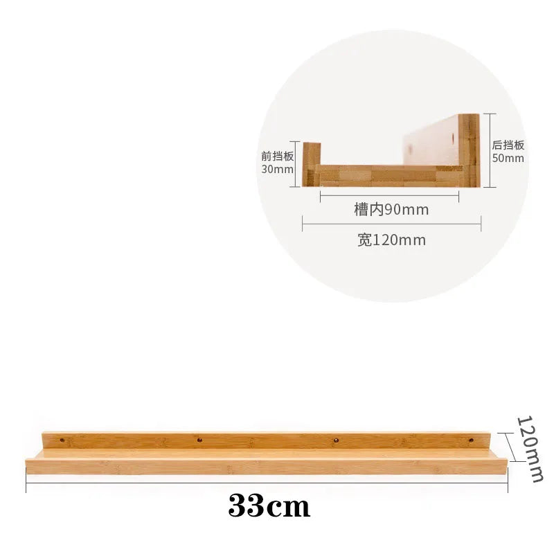 Nordic Style Bamboo Storage Rack, Hanging Wall