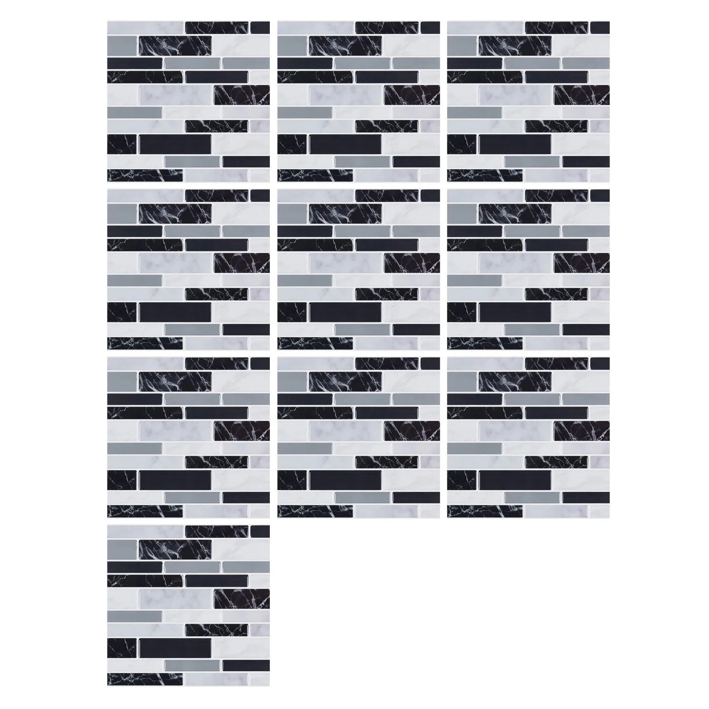 10pc Self Adhesive Tile 3d Sticker Bathroom Wall