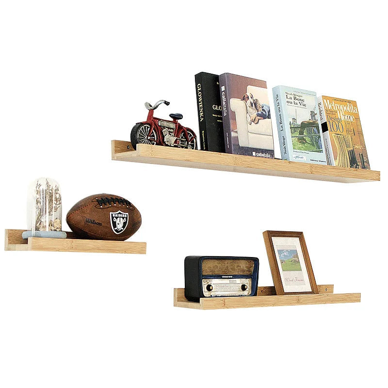 Nordic Style Bamboo Storage Rack, Hanging Wall