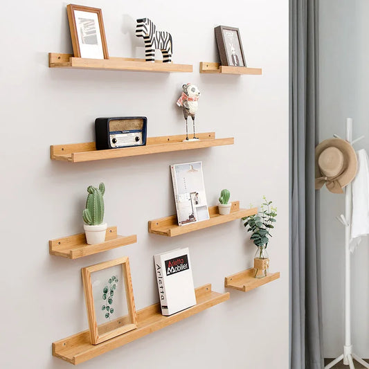 Nordic Style Bamboo Storage Rack, Hanging Wall