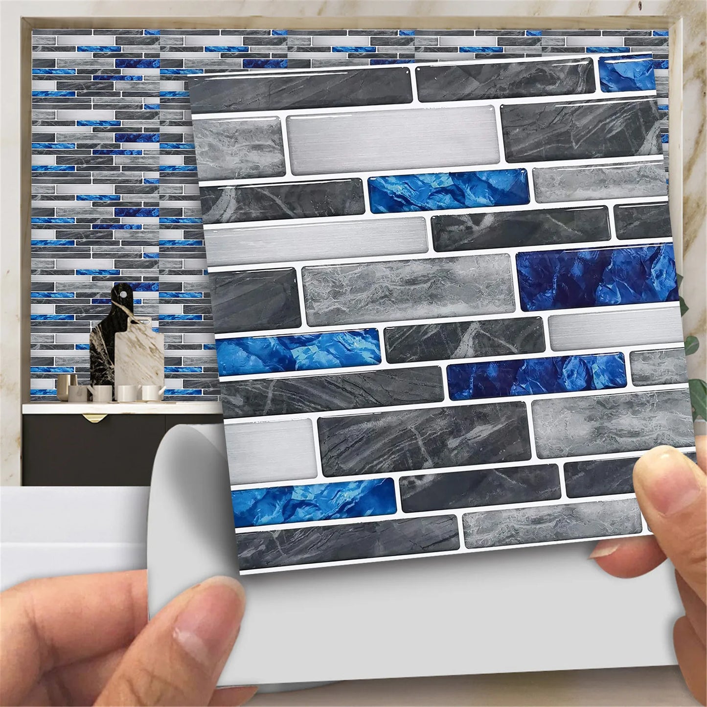 10pc Self Adhesive Tile 3d Sticker Bathroom Wall
