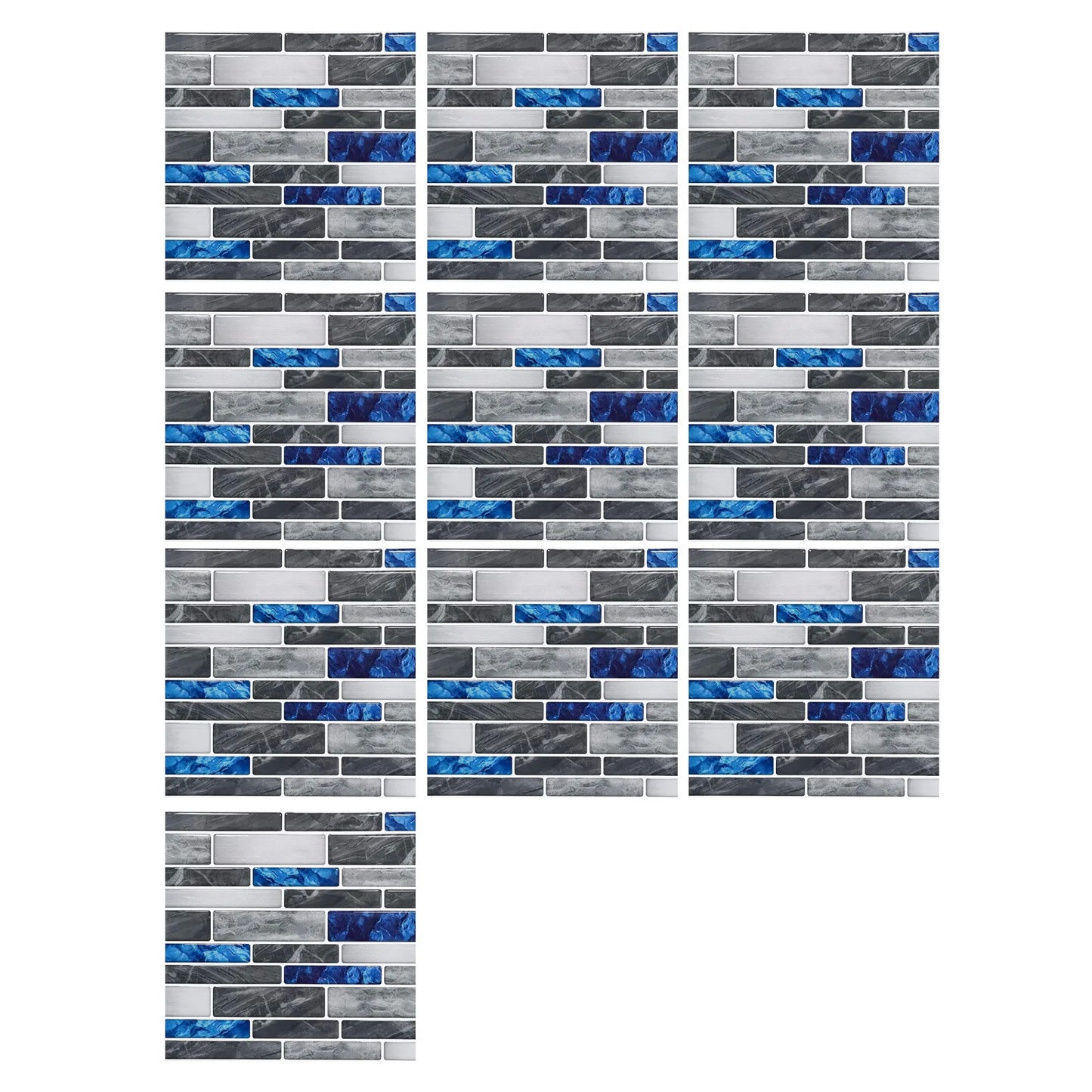 10pc Self Adhesive Tile 3d Sticker Bathroom Wall