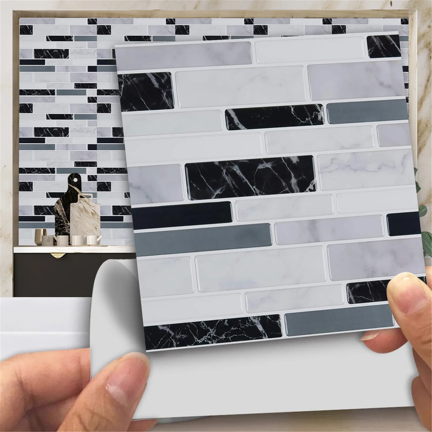 10pc Self Adhesive Tile 3d Sticker Bathroom Wall