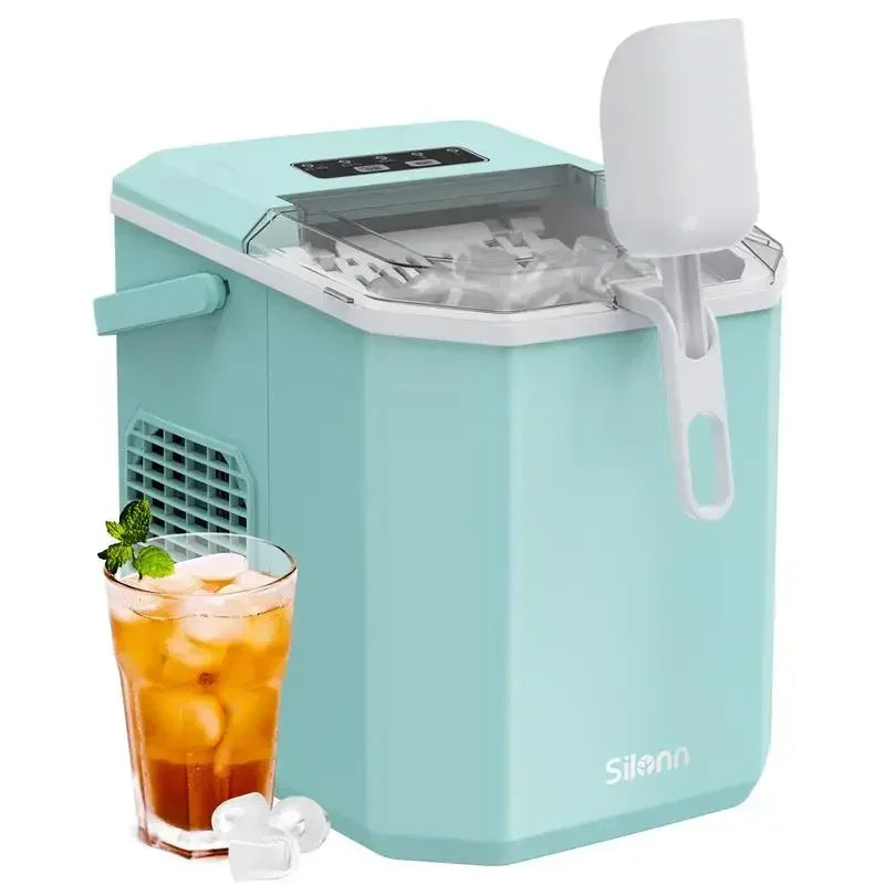 Ice Maker Machine Carry Handle, Self-Cleaning