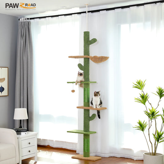 Cat Tree Scratching Post Hammock Dangling Ball