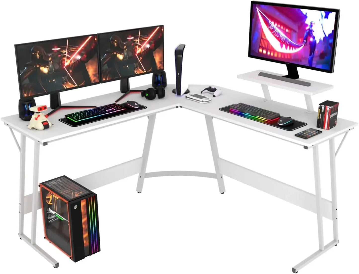 L Shaped Desk Corner Gaming Desk Large Desktop