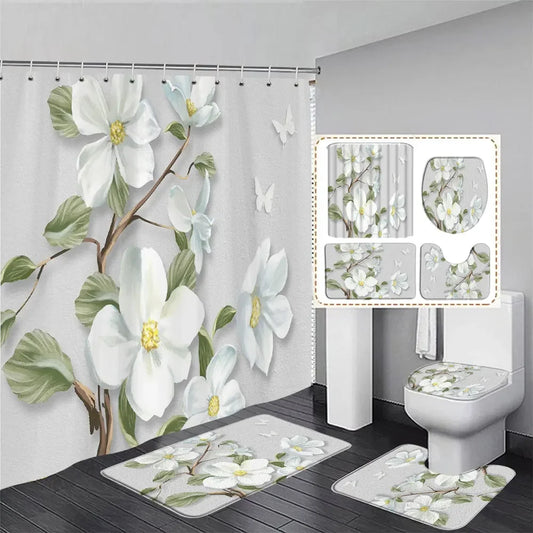 Fantasy Pearls Diamonds Bouquet 3D Style Curtain