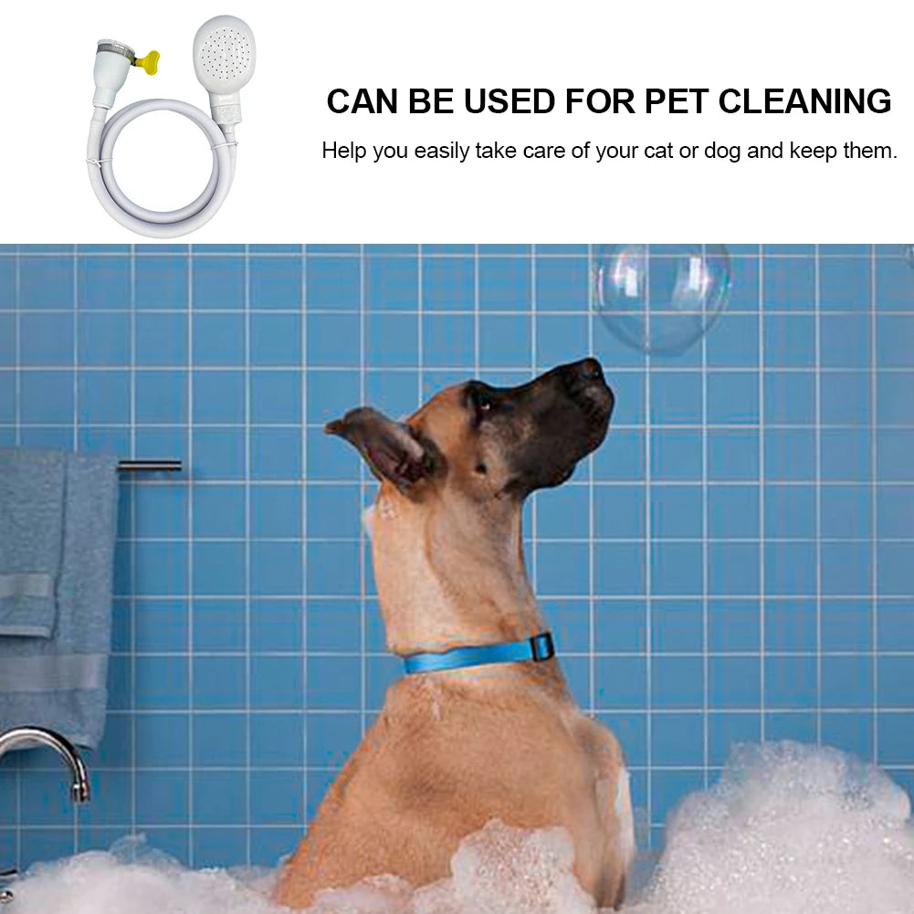 Portable Shampoo Sprayer Rubber Hose Dog Shower