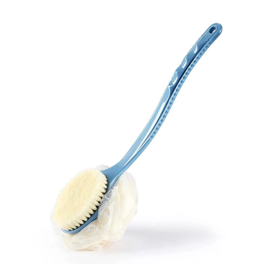 Shower Body Brush with Bristles and Loofah,