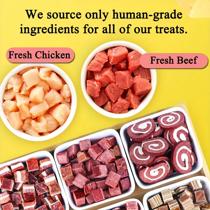 3.53oz Beef Meat Cubes Dog Treats Healthy