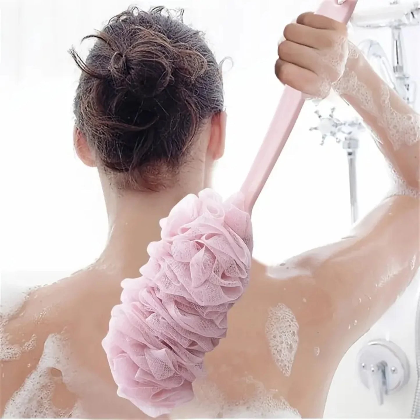 Long Handle Shower Brush Loofah Sponge Exfoliating