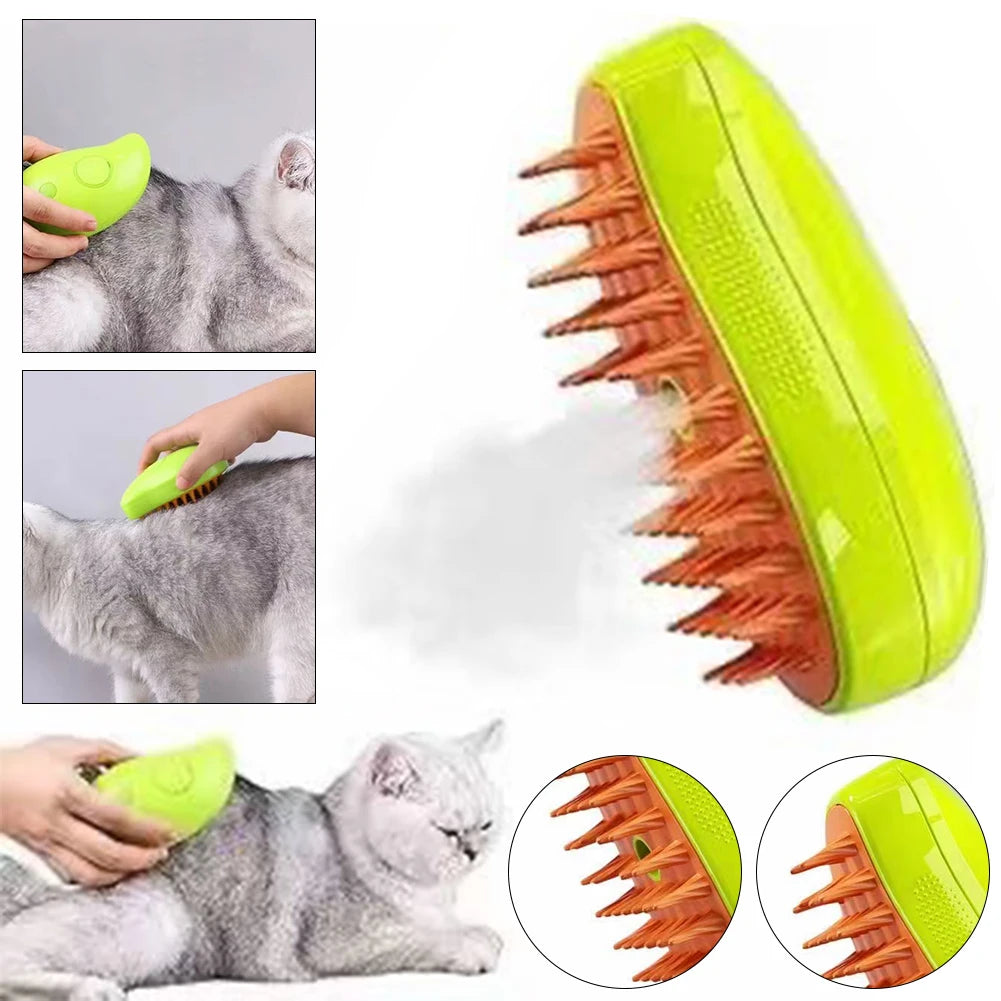 3 In 1 Cat Steamy Brush Grooming Comb Cleaning