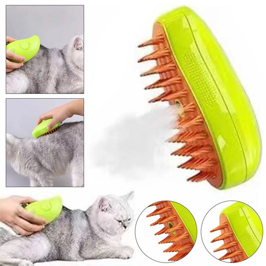 3 In 1 Cat Steamy Brush Grooming Comb Cleaning