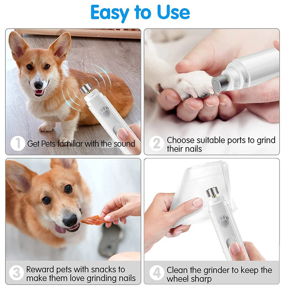 Electric Pet Nail Clipper Rechargeable LED Light