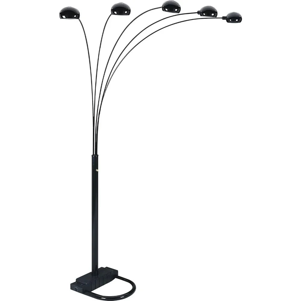 5 Adjustable Arm Arching Floor Lamp  84" Tall