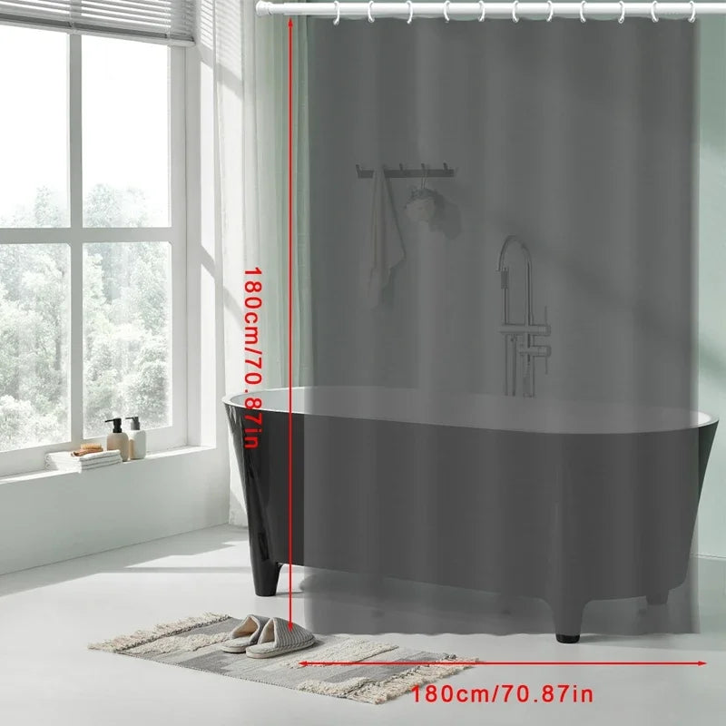 PEVA Shower Curtain Waterproof Plastic Clear Curtains