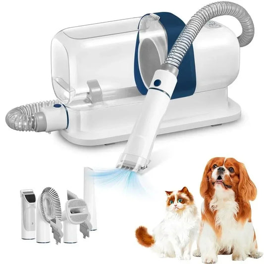 grooming kit with vacuum for pets brush