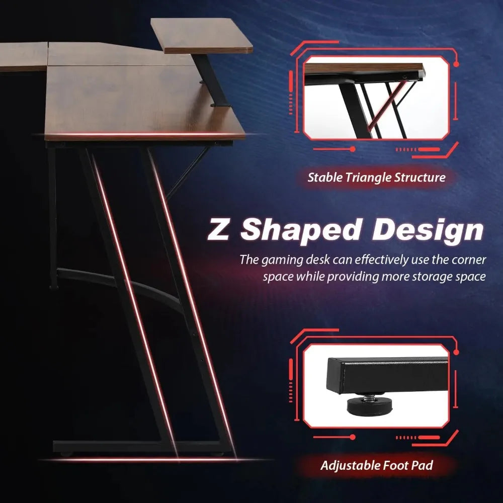 L Shaped Desk Corner Gaming Desk Large Desktop