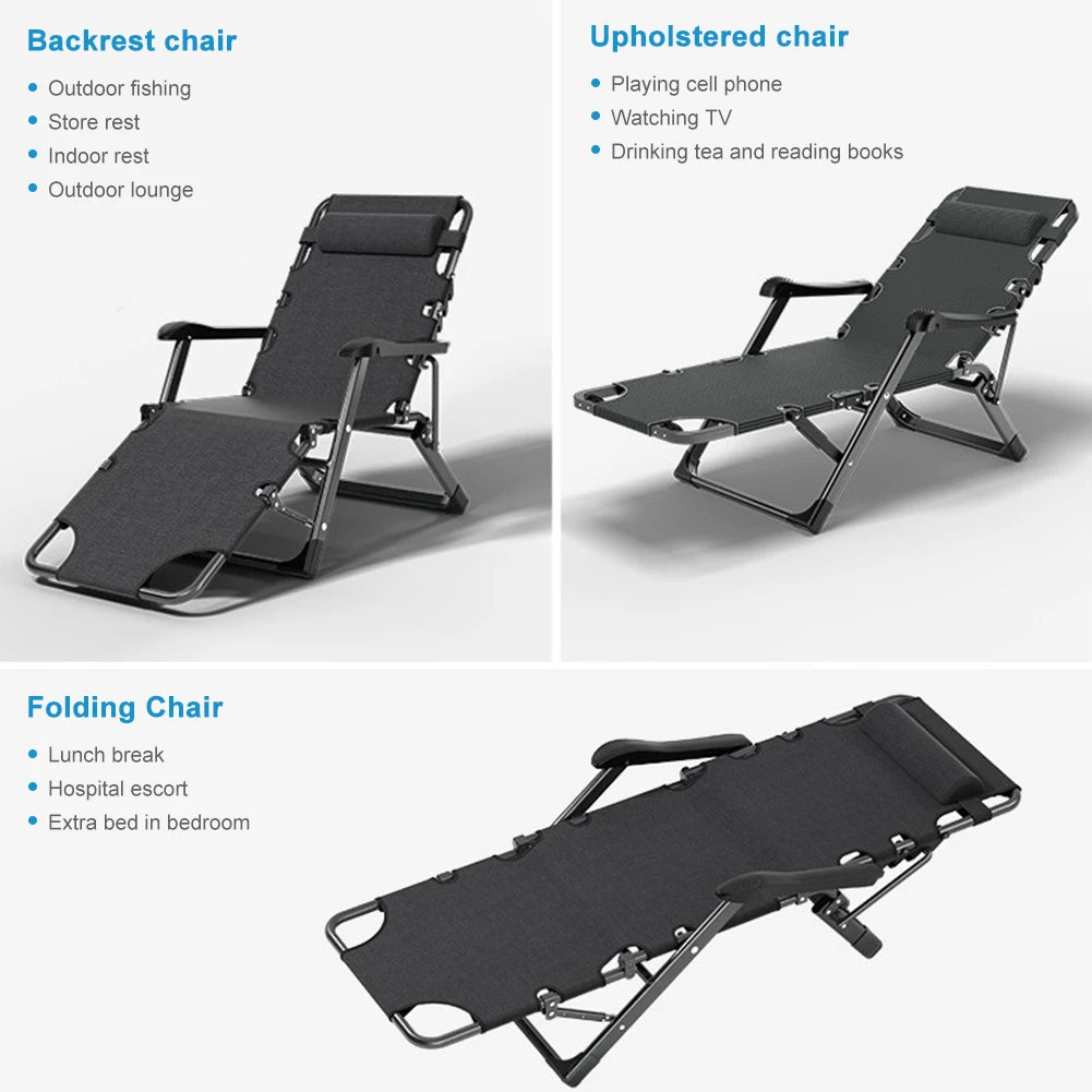 Lounge Chair Adjustable Patio Recline Headrest Cushion