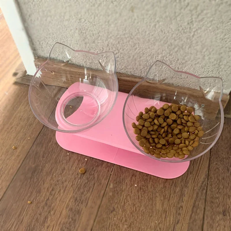 Double Cat Bowl Elevated Stand Product Supplies