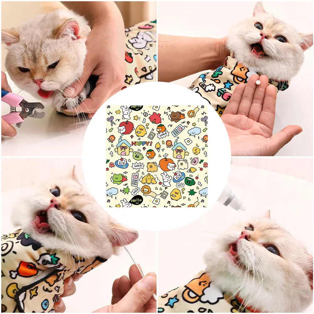 Cat Grooming Wrap Self-adhesive Nail Clipper