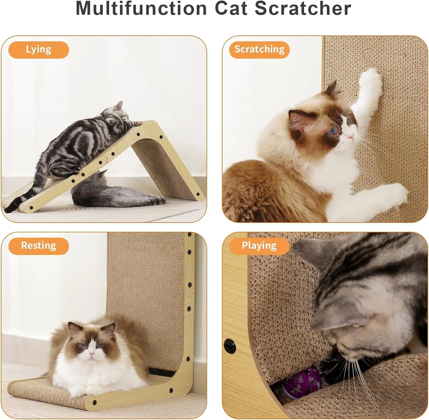 L Shape Cat Scratcher, 23.6 Inch Protecting Furniture