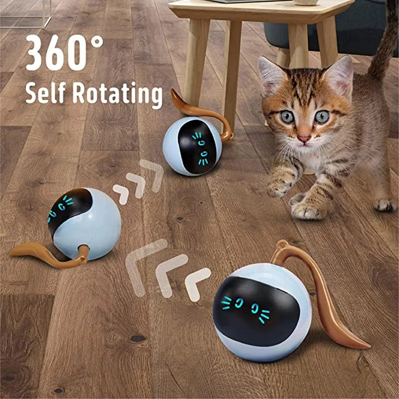 Smart Cat Toy Rechargeable Rotation Ball  Fun