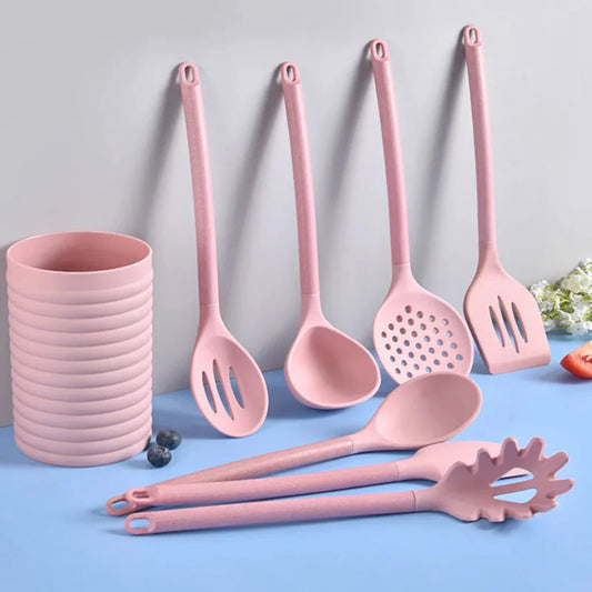 8PCS  Silicone Cooking Utensils Kitchenware Spoon Holder