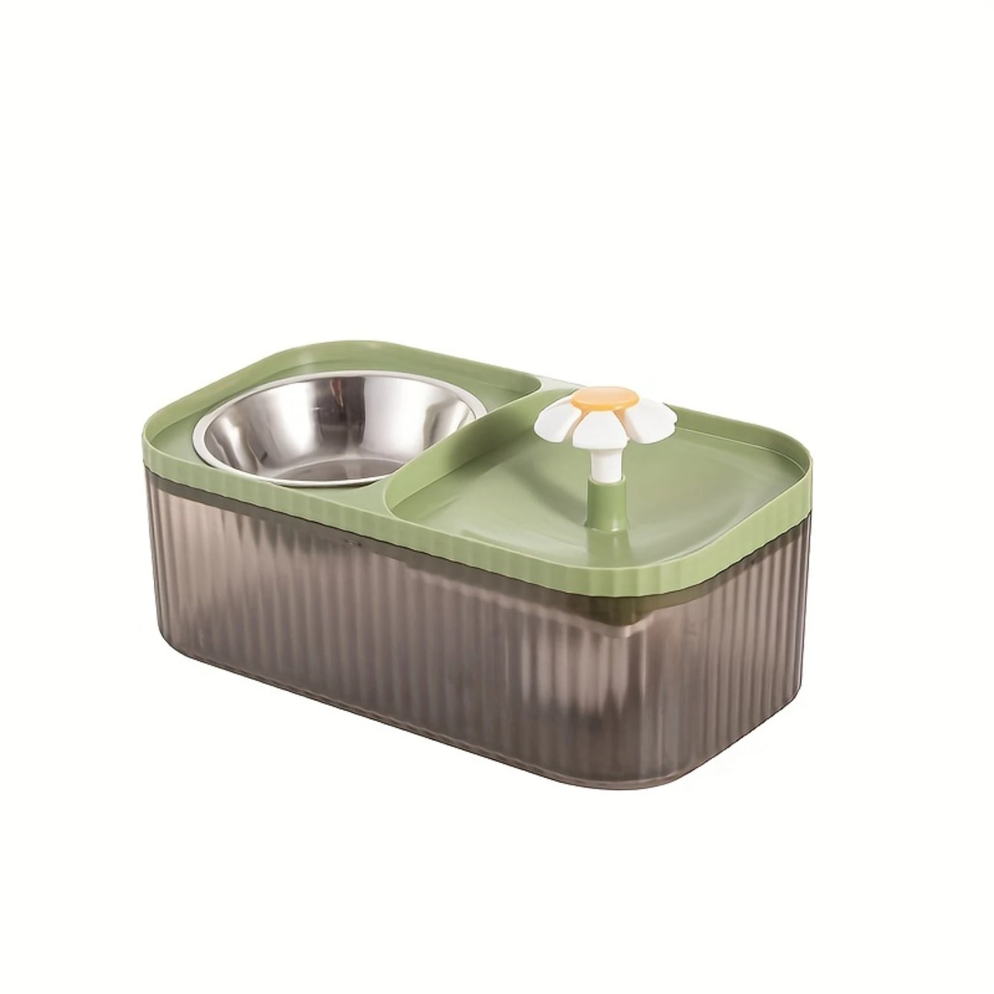 Automatic Cat Water Fountain Elevated Food Bowl