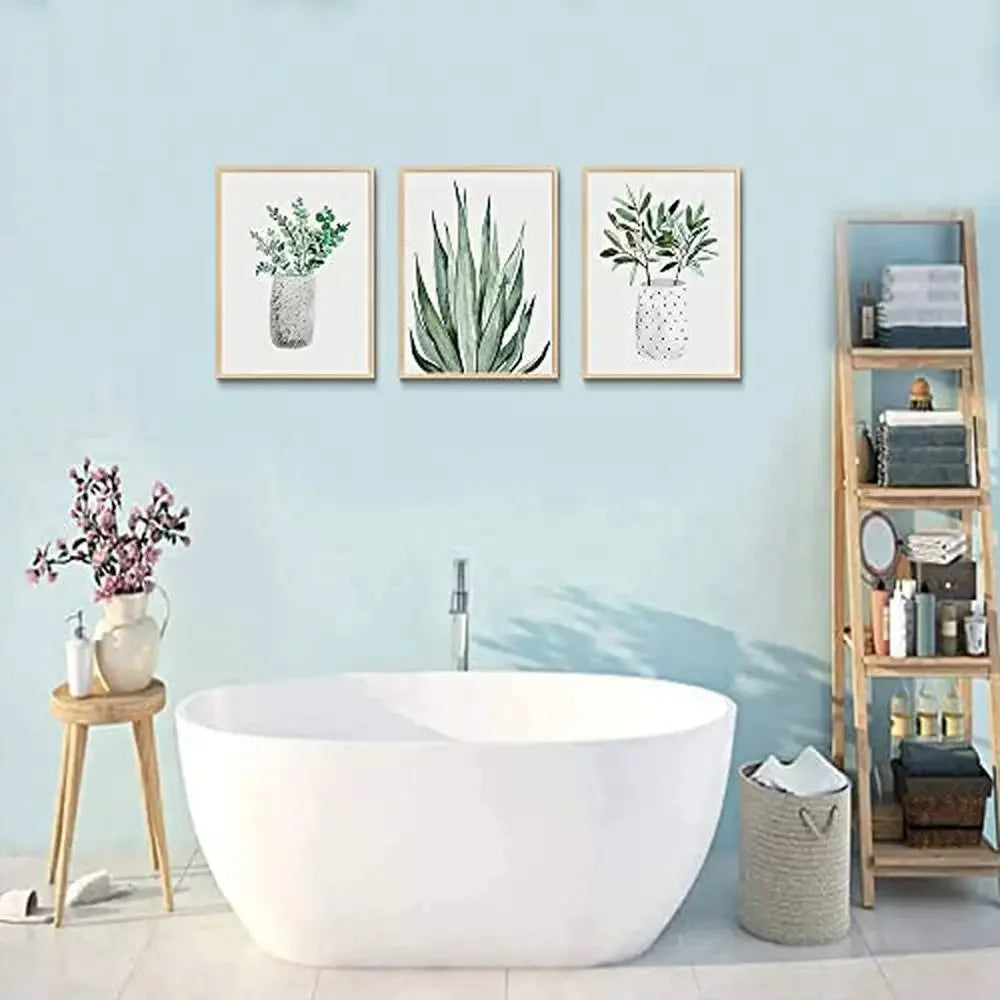 Natural Wood Framed Wall Art Painting Kitchen