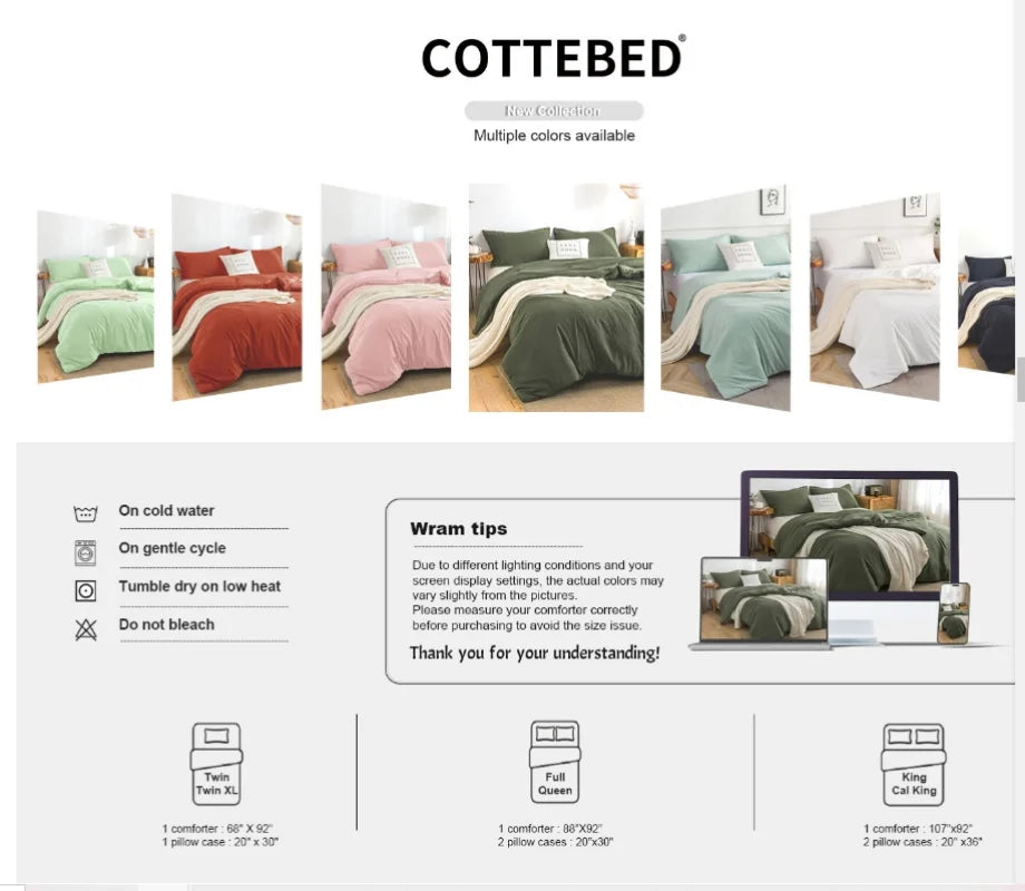 Soft Reversible Comforter Sets Microfiber Skin-friendly
