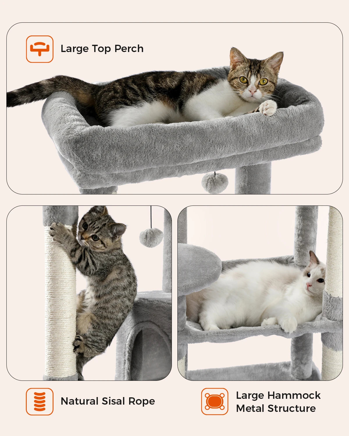 Cat Tree Large Cat Hammock Scratching Posts