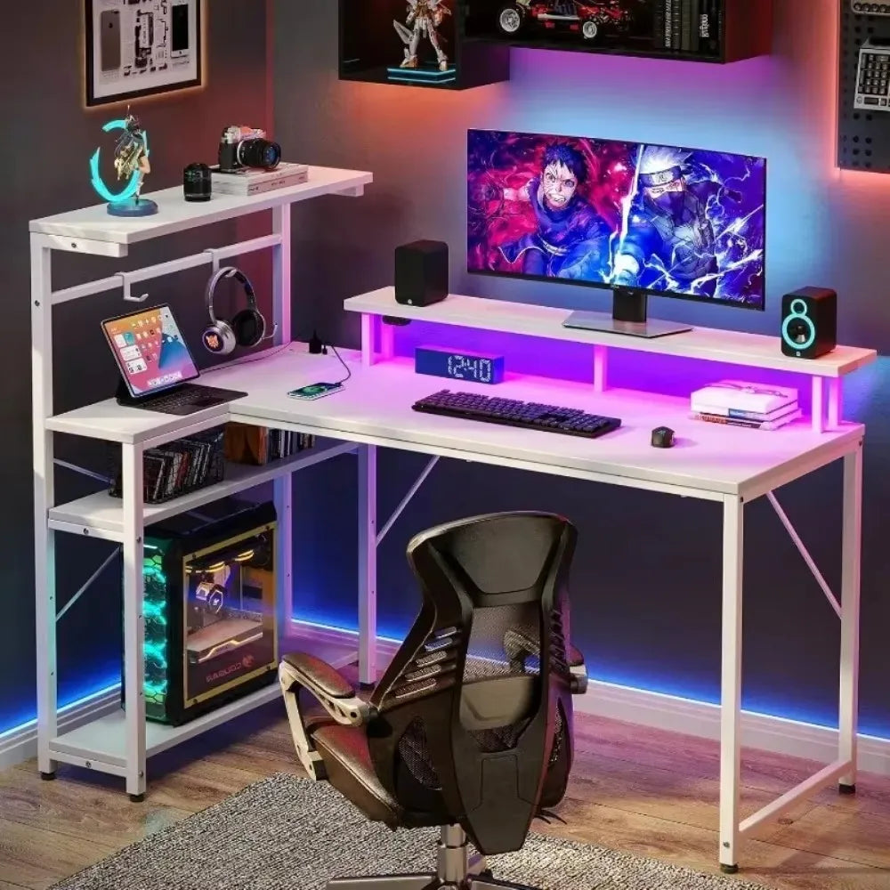 Seven table Gaming Desk Power Outlet  LED