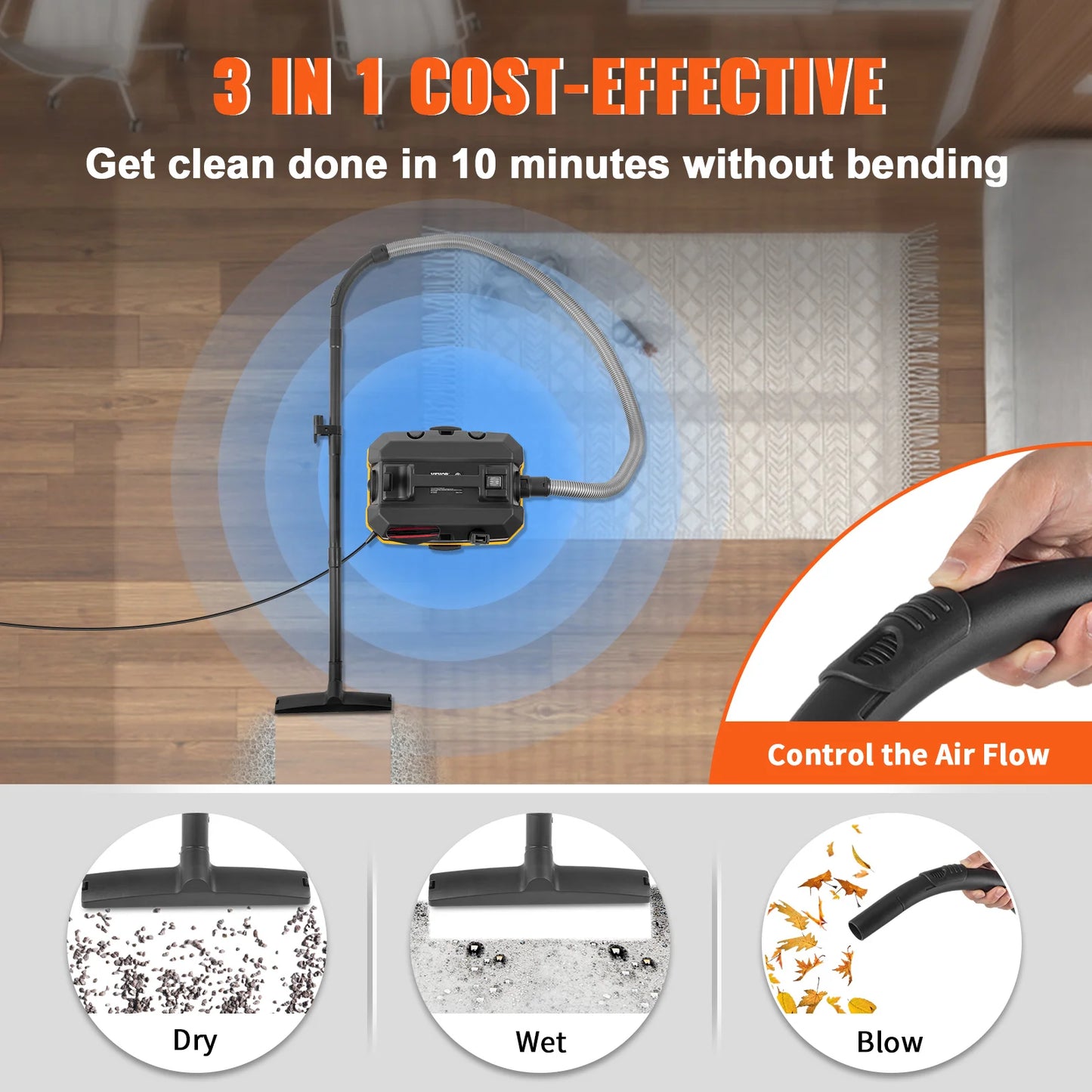 Portable Wet and Dry Vacuum Cleaner 15L Car & Home