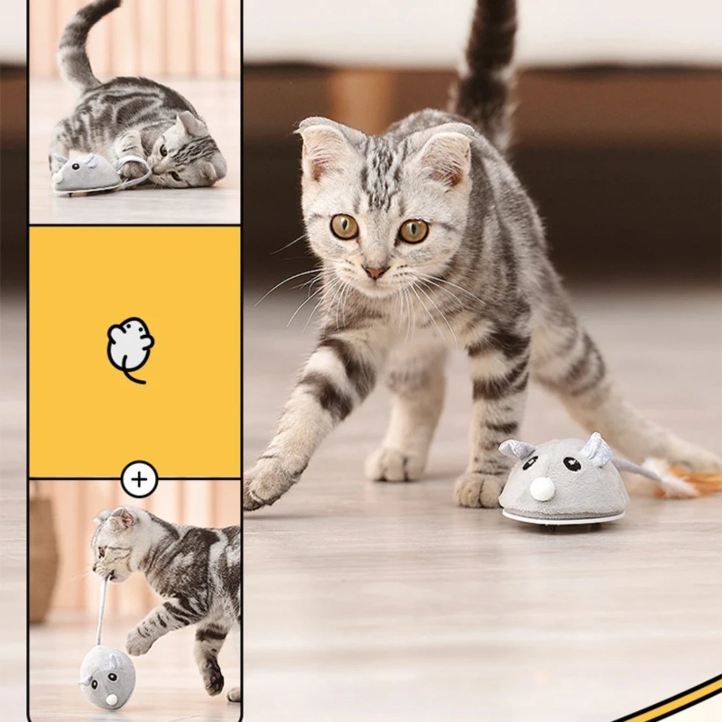 Cat Toy Electronic Mice Rechargable Kitten Accessories