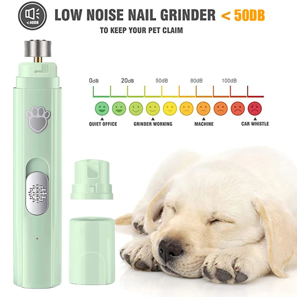 Electric Pet Nail Clipper Rechargeable LED Light