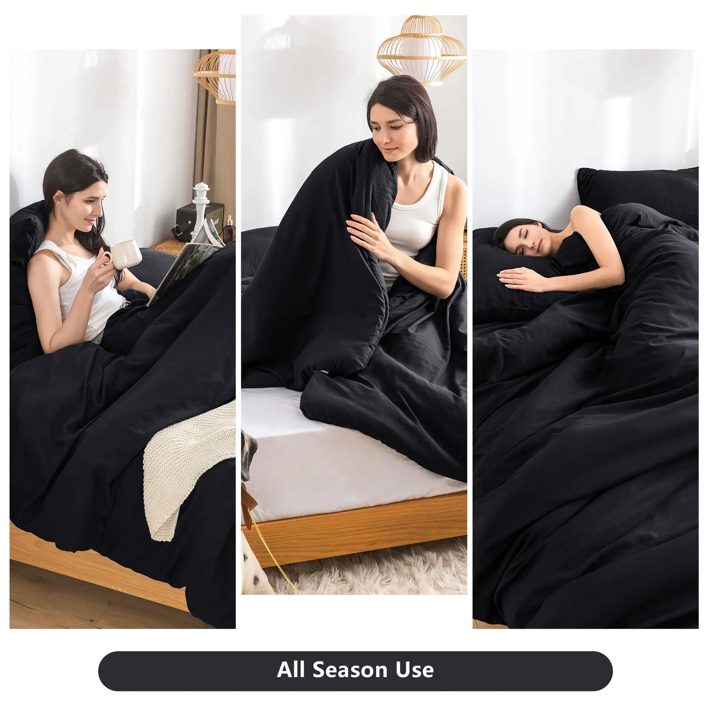 Soft Reversible Comforter Sets Microfiber Skin-friendly