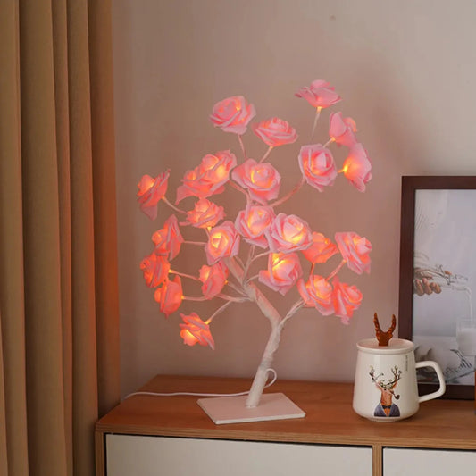 Beautiful, exquisite, LED Rose Tree Lamp 24 lights