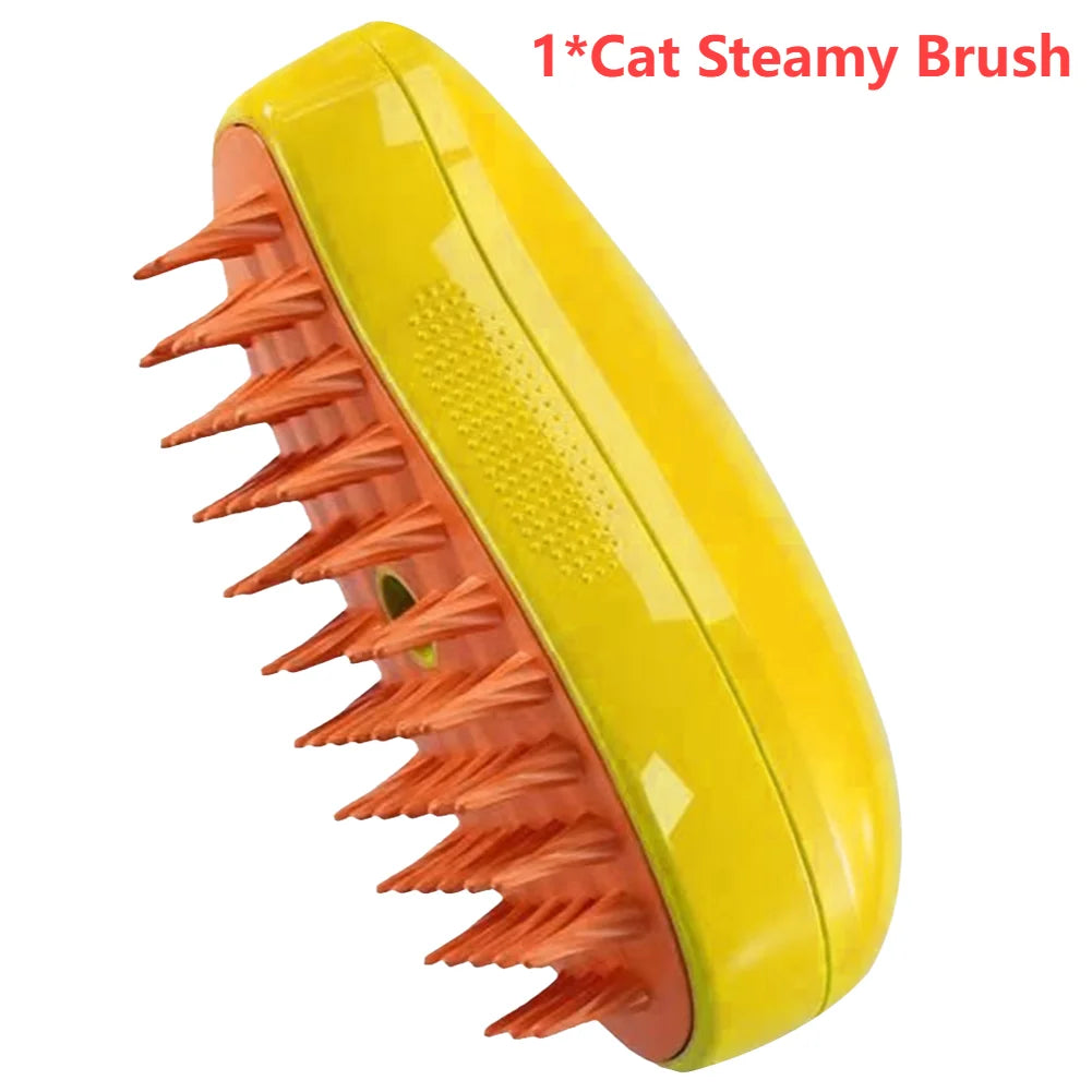 3 In 1 Cat Steamy Brush Grooming Comb Cleaning