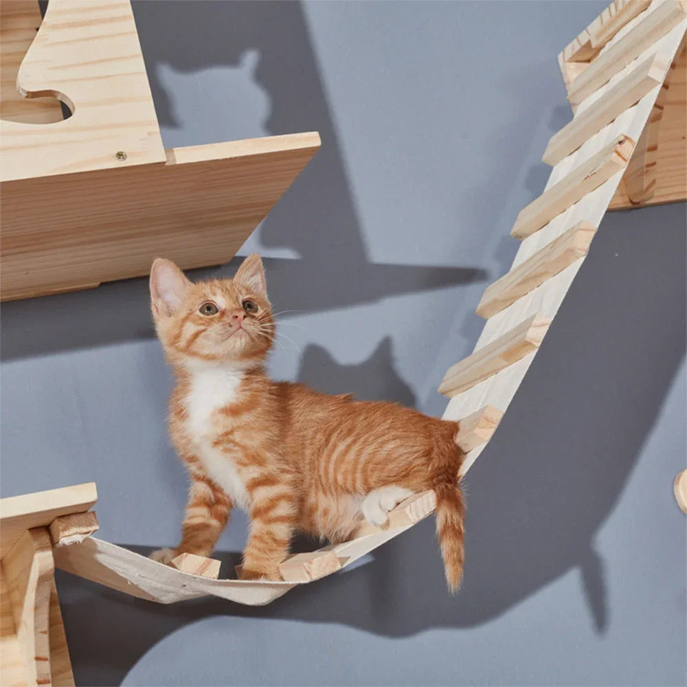 Cat Wall Mounted Climbing Shelves Scratching Post