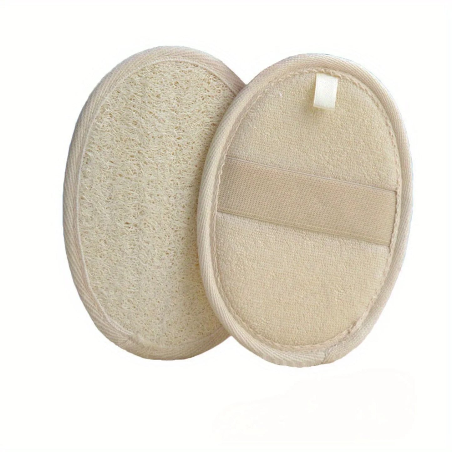 2pcs Natural Loofah Bath Sponge Exfoliating Scrubber